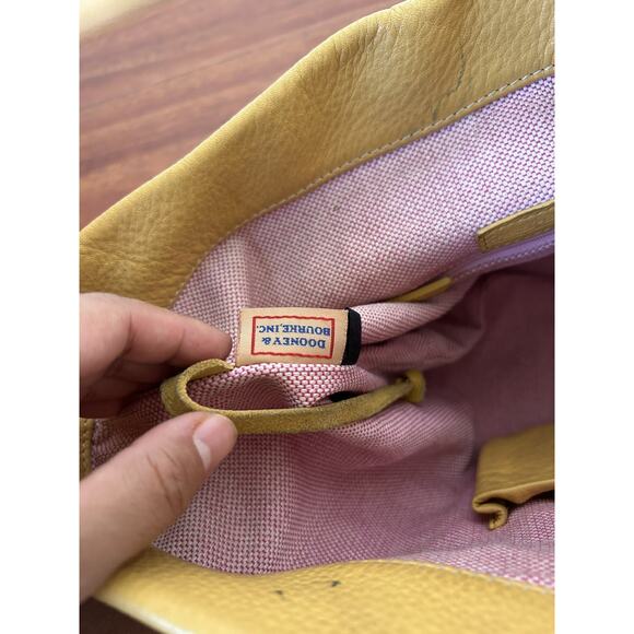 Vintage Y2K DOONEY & BOURKE Pebbled Leather Hobo Yellow Toggle Hook Bag READ PLS - Picture 11 of 15